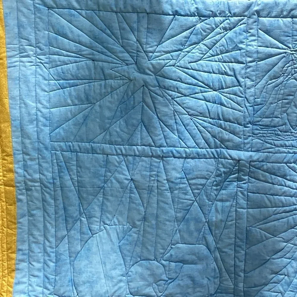 NWT. Hand Crafted Make the Season Bright Lap Quilt